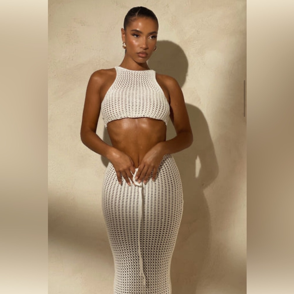 Matching Set - Crochet Top & Maxi Skirt